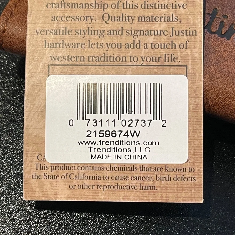 Justin Boots Turquoise Naja Concho Brown Wallet - NWT - Picture 8 of 8